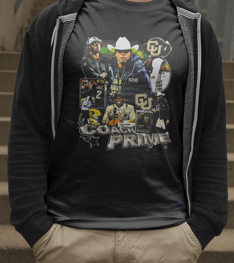 Coach Prime Deion Sanders Football Legend CU Buffs Athletic Excellence T-Shirt