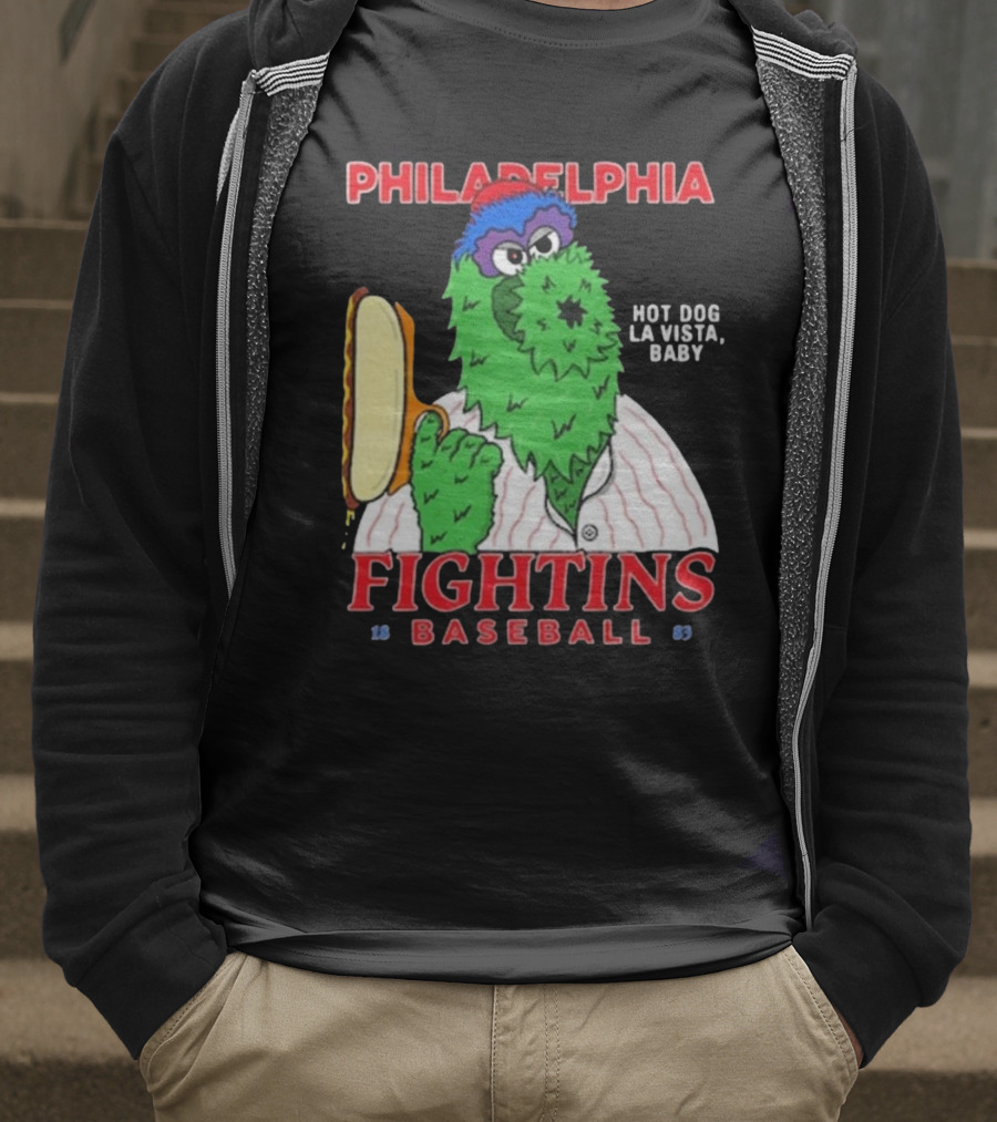 Philadelphia Phillies Phanatic Fightins Baseball Hot Dog La Vista Baby T-Shirt