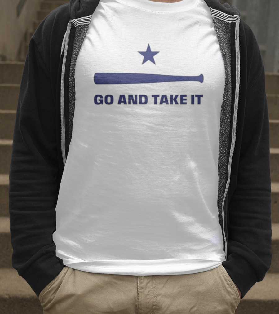 Go And Take It Bisonball Star And Bat T-Shirt