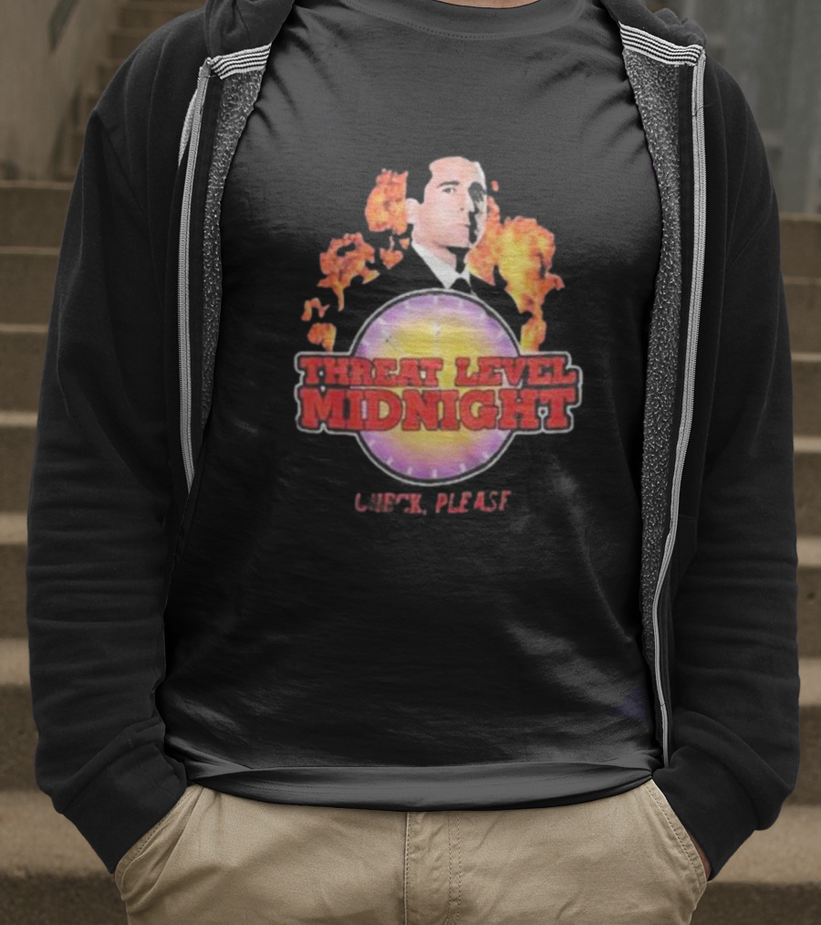 Michael Scott Threat Level Midnight Check Please The Office T-Shirt