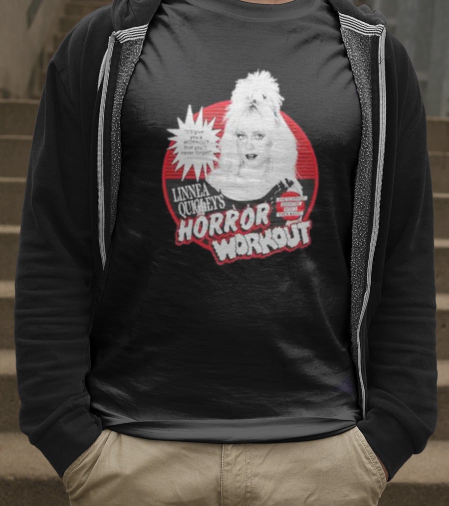 Linnea Quigley's Horror Workout Red Circle T-Shirt
