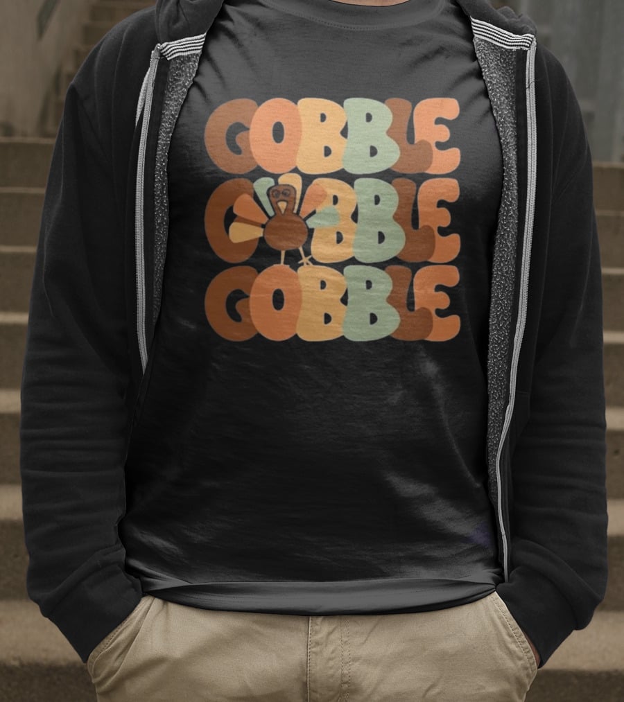 Friends Thanksgiving Gobble Turkey Fall Family T-Shirt