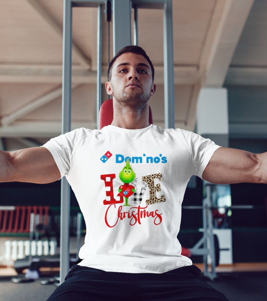 Domino's Grinch Love Christmas T-Shirt