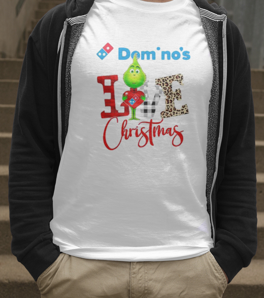 Domino's Grinch Love Christmas T-Shirt