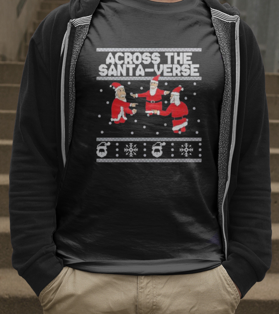 Across The Santa-verse Santa Claus Meme Icons T-Shirt