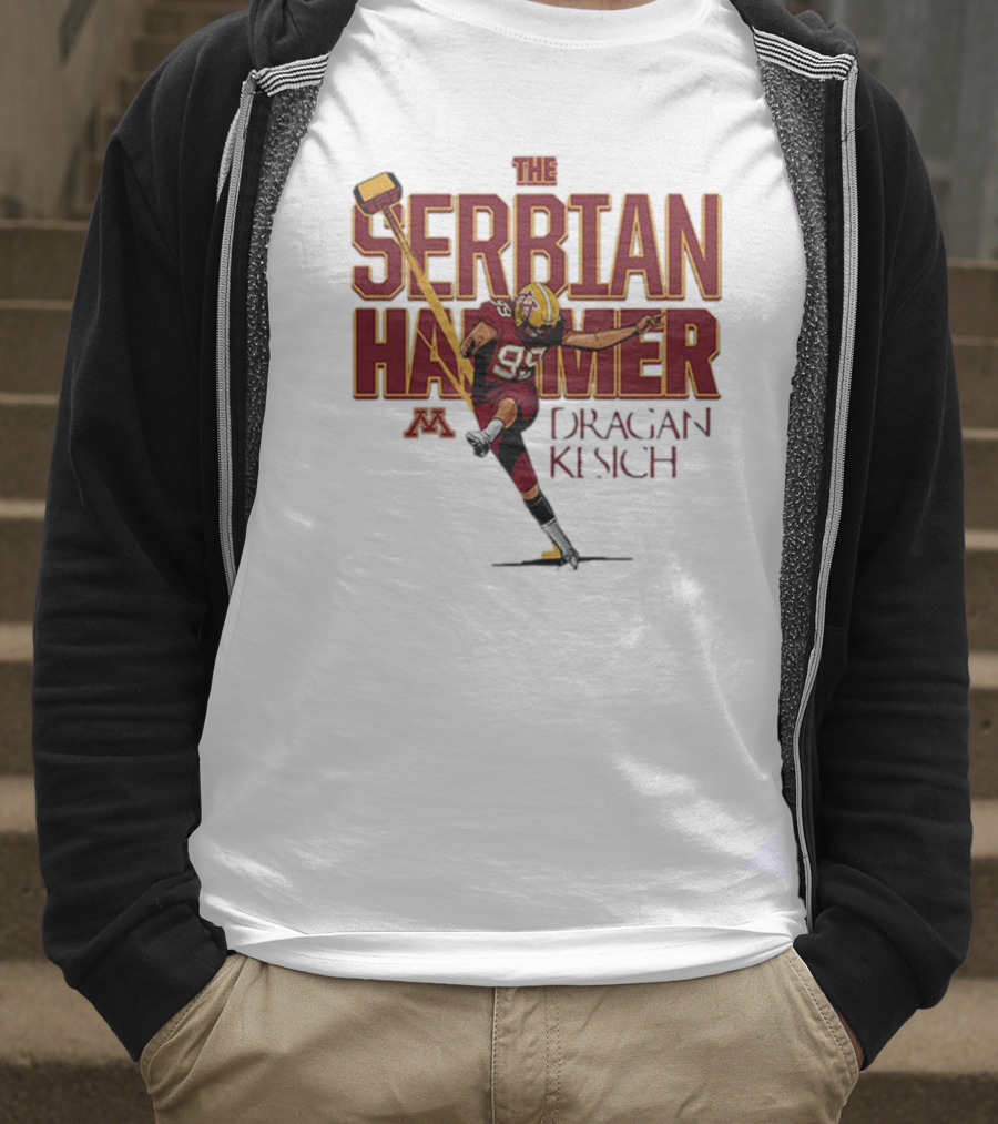 The Serbian Hammer Dragan Kesich Minnesota Football 95 T-Shirt