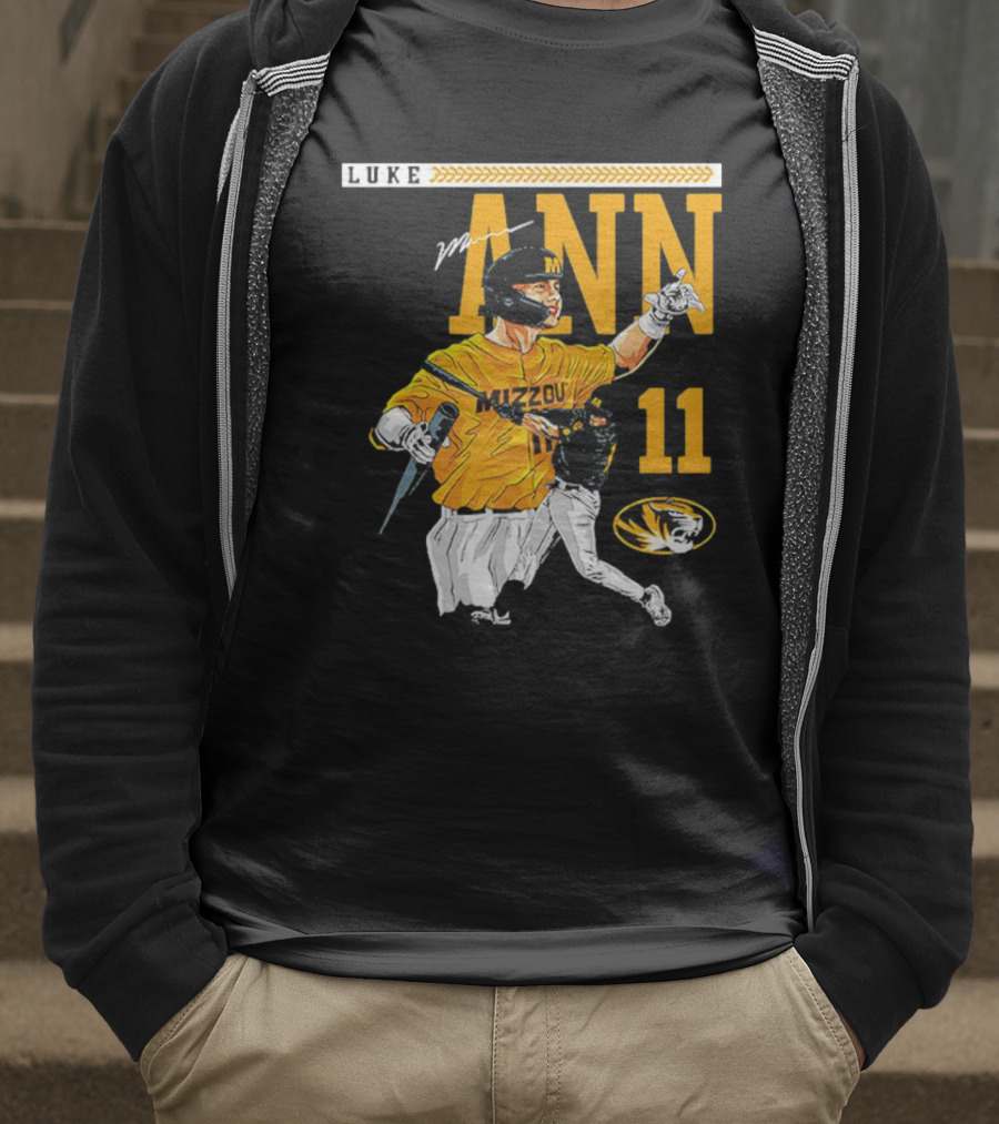 LUKE MANN MIZZOU BASEBALL 11 MISSOURI NCAA TIGERS T-Shirt