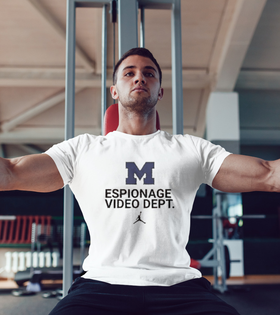 M Michigan Espionage Video Dept Jumpman T-Shirt