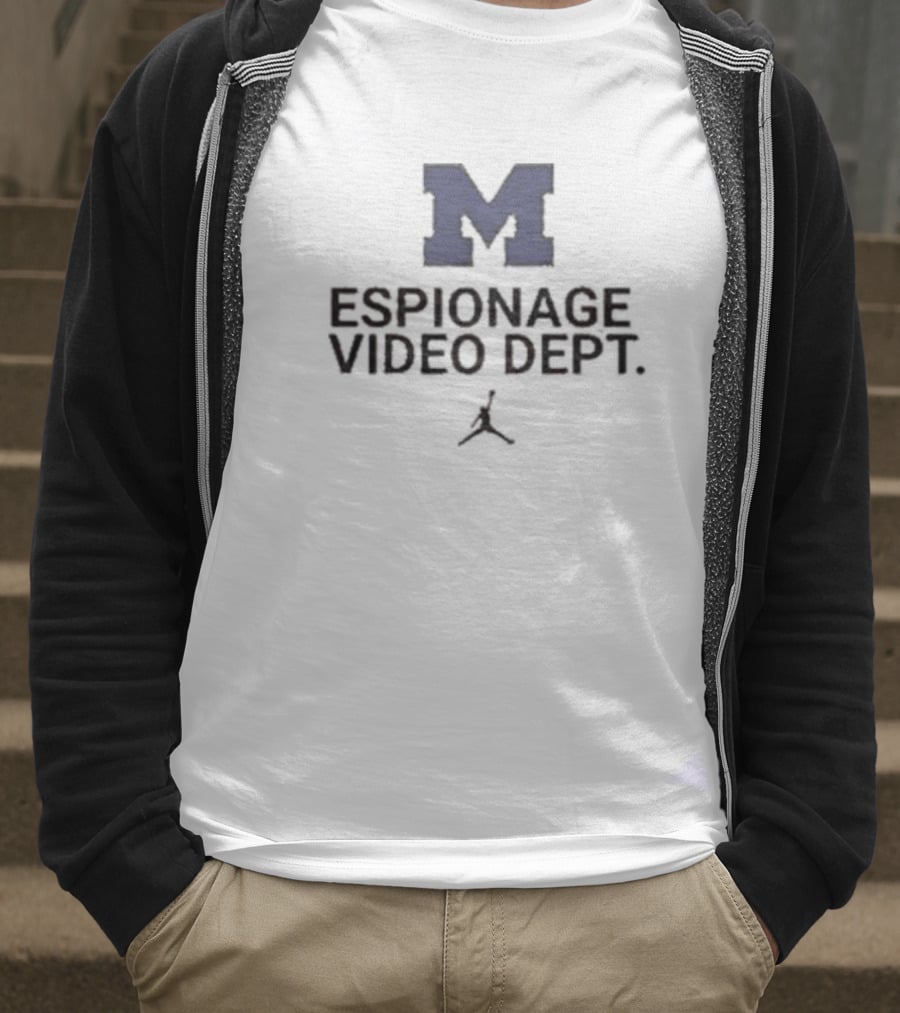 M Michigan Espionage Video Dept Jumpman T-Shirt