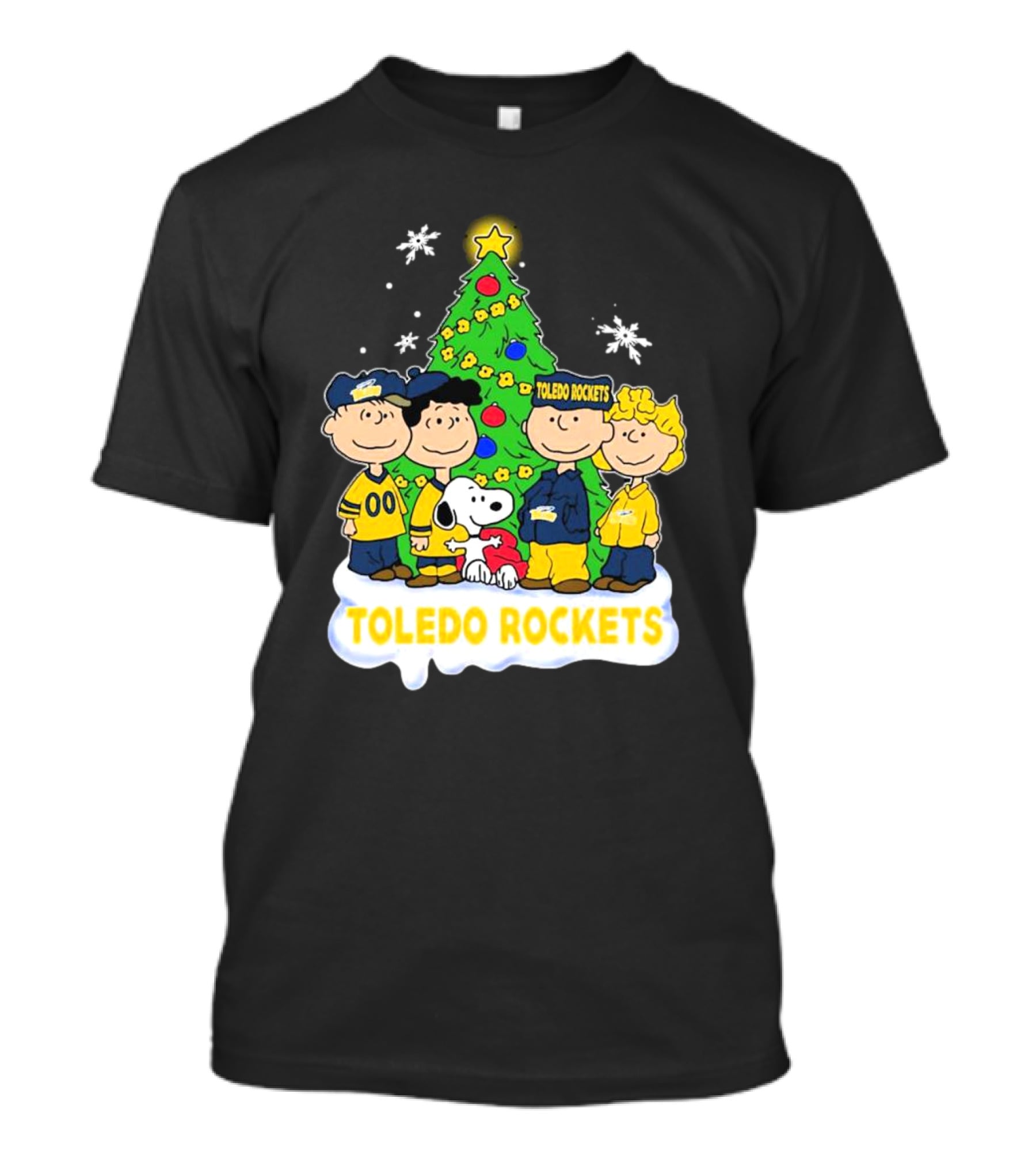 Peanuts Characters Toledo Rockets Christmas Tree T-Shirt