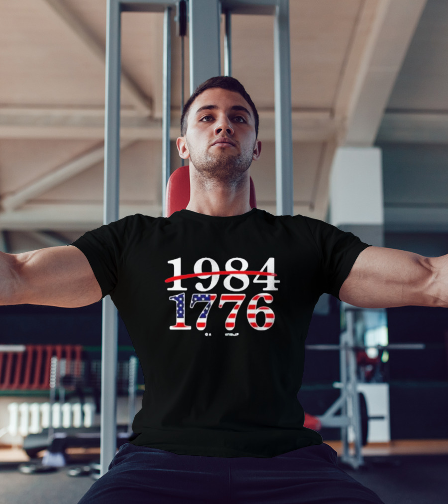 America 1984 1776 Patriotic Theme T-Shirt
