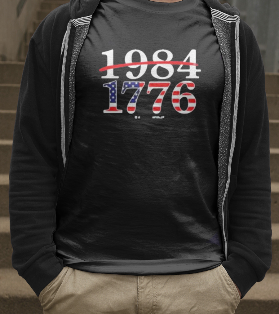America 1984 1776 Patriotic Theme T-Shirt