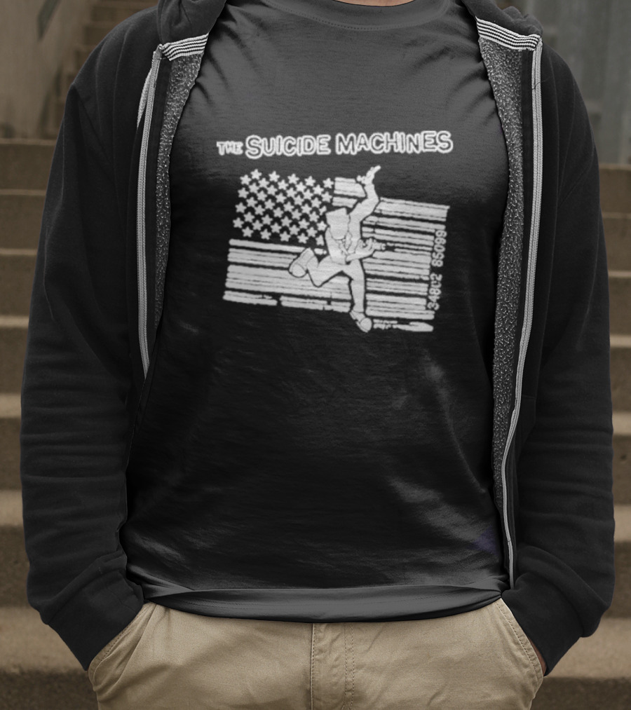 The Suicide Machines Barcode Flag Design Tsmdetroit 43828 60999 T-Shirt
