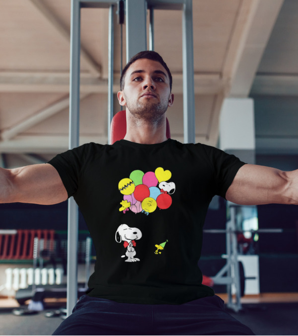 Peanuts Snoopy Woodstock Balloons Birthday T-Shirt