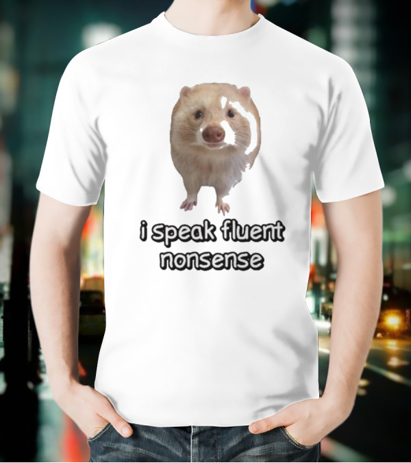 Cringey Albino Raccoon I Speak Fluent Nonsense T-Shirt