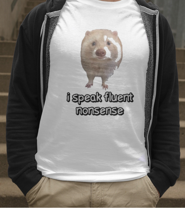 Cringey Albino Raccoon I Speak Fluent Nonsense T-Shirt