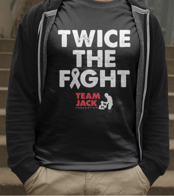 Twice The Fight Team Jack Foundation 22 Ribbon T-Shirt