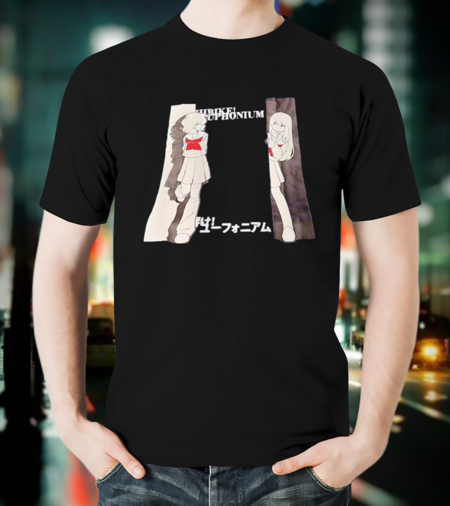 Hibike Euphonium Anime Schoolgirl Character With Japanese Text T-Shirt