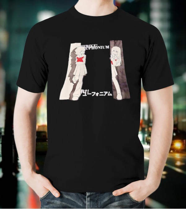 Hibike Euphonium Anime Schoolgirl Character With Japanese Text T-Shirt