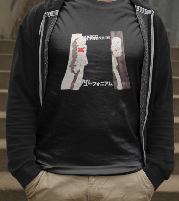 Hibike Euphonium Anime Schoolgirl Character With Japanese Text T-Shirt