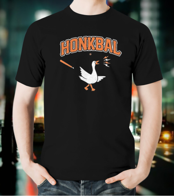 Honkbal Goose With Baseball Bat And Ball T-Shirt