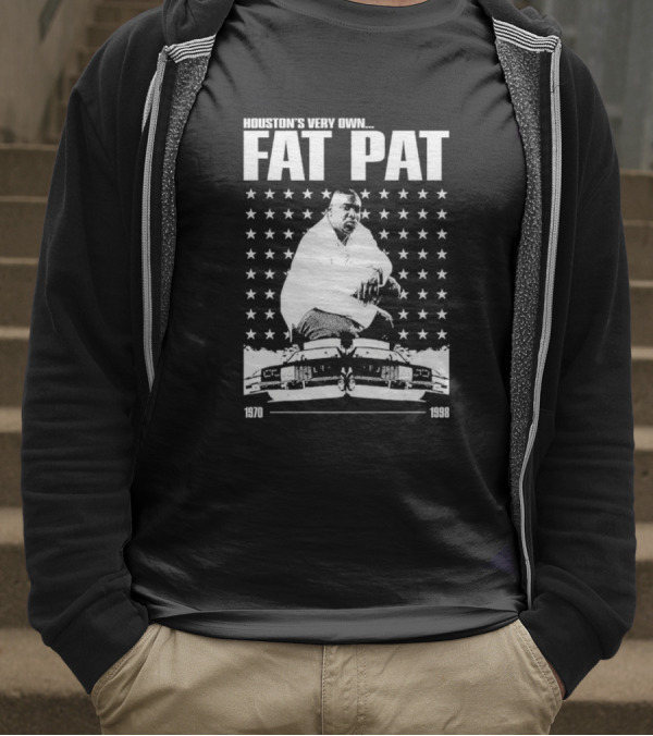 Houston’s Very Own Fat Pat 1970-1998 Featuring Star Pattern And Car Graphics T-Shirt