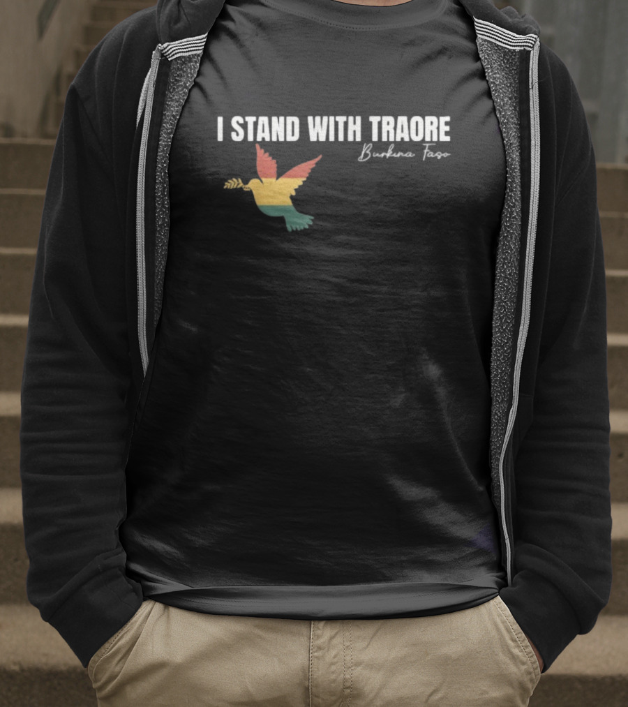 I Stand With Traoré Burkina Faso Dove Olive Branch T-Shirt