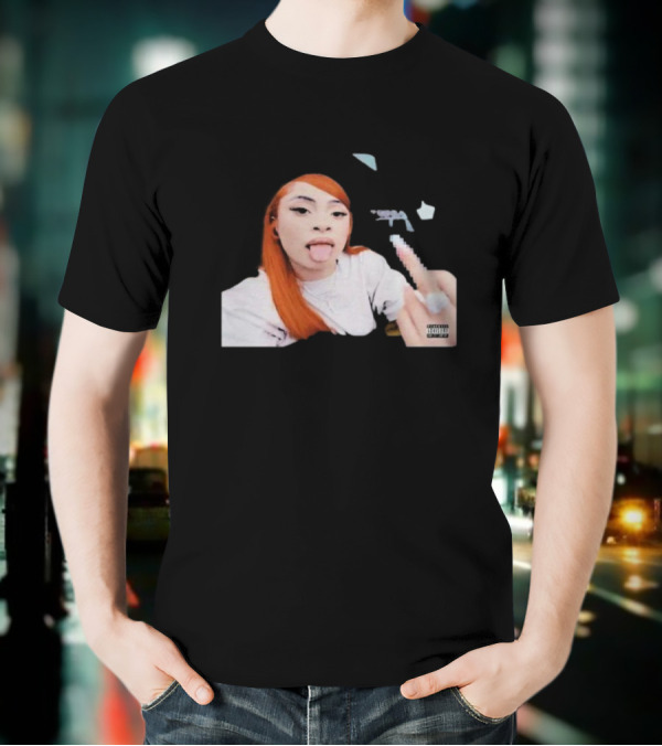 Ice Spice Tongue Out Middle Finger Iconic Gesture T-Shirt