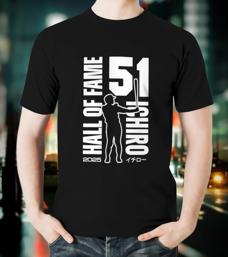 Ichiro Suzuki 51 Hall Of Fame 2025 Baseball Mariners T-Shirt