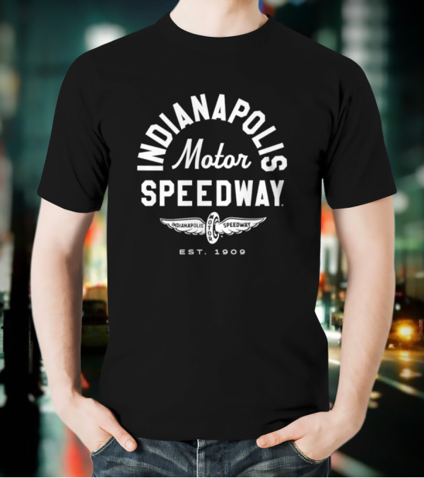 Indianapolis Motor Speedway Est. 1909 Winged Wheel Emblem T-Shirt