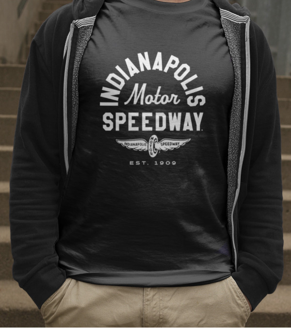 Indianapolis Motor Speedway Est. 1909 Winged Wheel Emblem T-Shirt