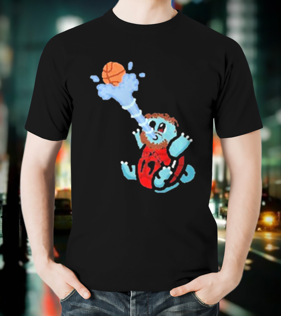 Jakob Poeltl Squirtle Toronto Raptors Basketball Fusion T-Shirt