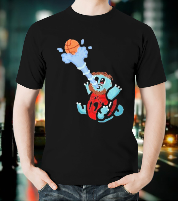 Jakob Poeltl Squirtle Toronto Raptors Basketball Fusion T-Shirt