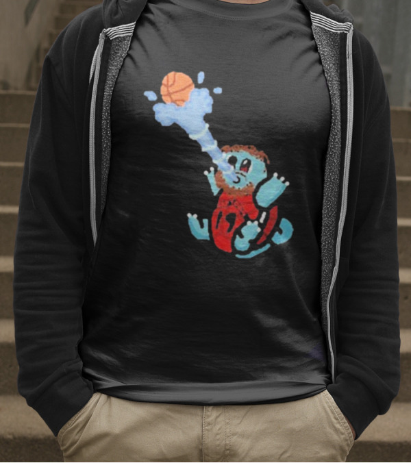 Jakob Poeltl Squirtle Toronto Raptors Basketball Fusion T-Shirt