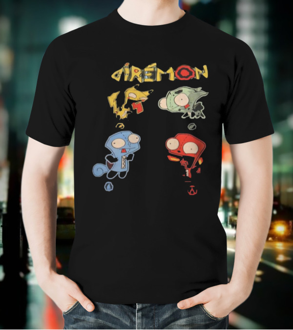 Giremon Invader Zim Characters With Colorful Transformations T-Shirt