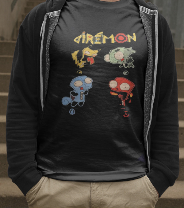 Giremon Invader Zim Characters With Colorful Transformations T-Shirt
