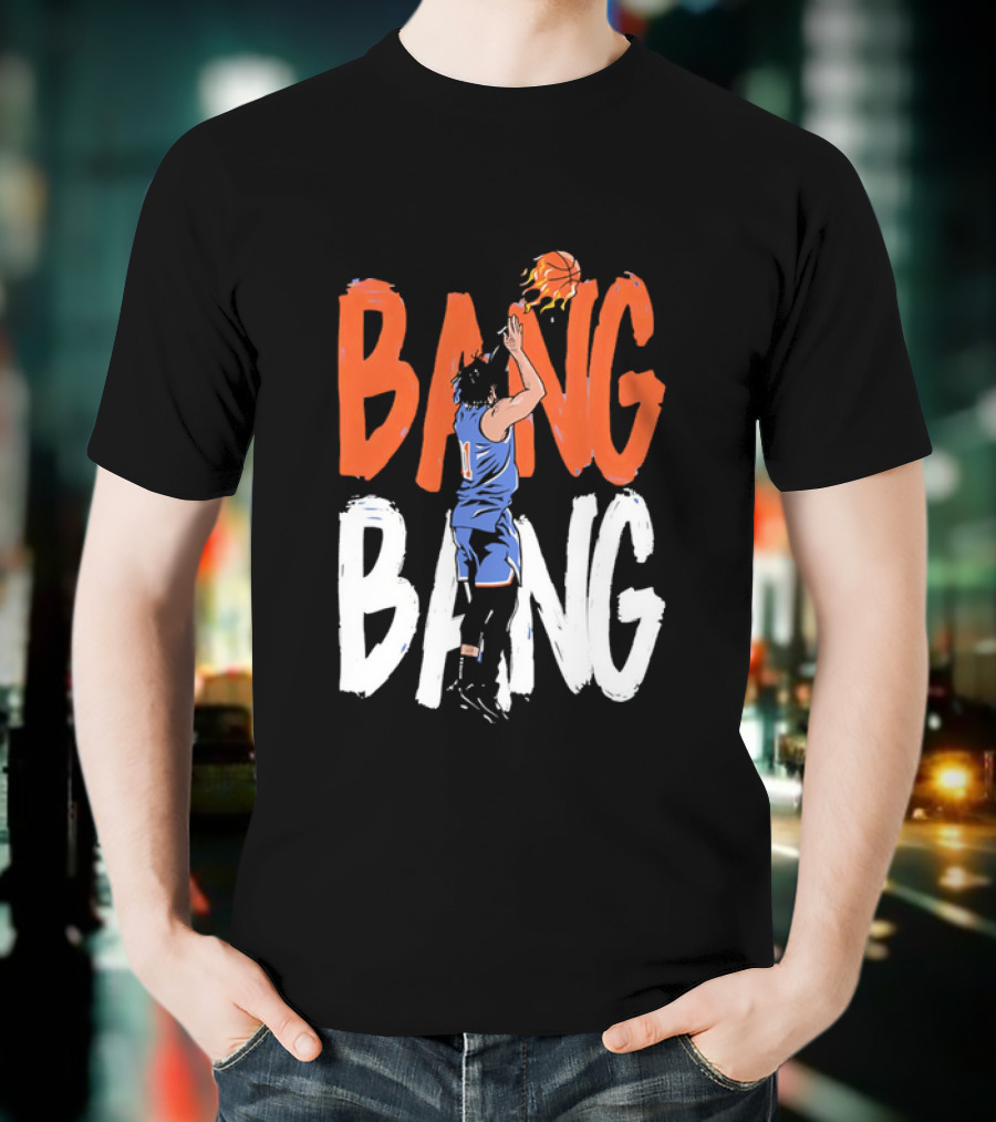 Jalen Brunson New York Knicks Bang Bang Basketball Player In Action T-Shirt