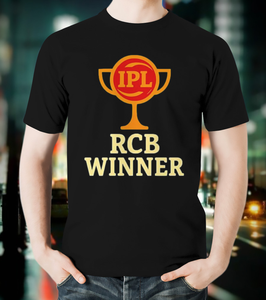 IPL RCB Winner Trophy Celebration T-Shirt
