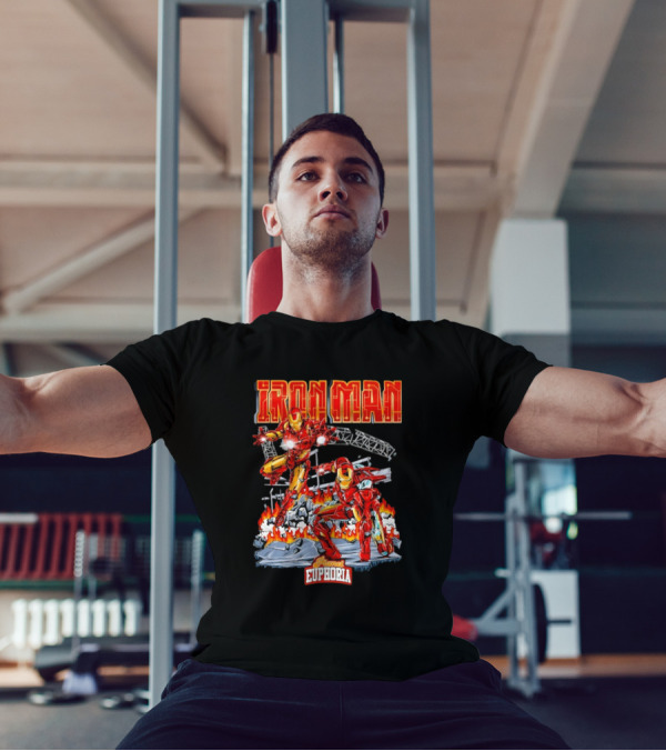 Iron Man Planet Euphoria Fiery Battle Scene T-Shirt