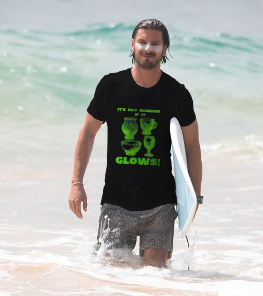 It’s Not Hoarding If It Glows Neon Glassware Collection T-Shirt