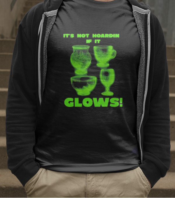 It’s Not Hoarding If It Glows Neon Glassware Collection T-Shirt