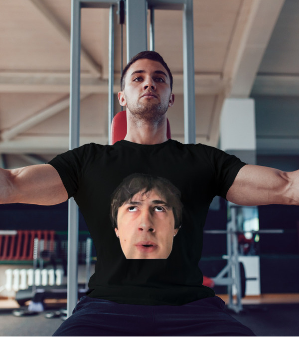 ``` James Clark Looking Up Expression Face ``` T-Shirt
