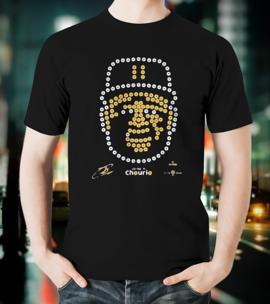 Jackson Chourio 11 Bead Face Design T-Shirt