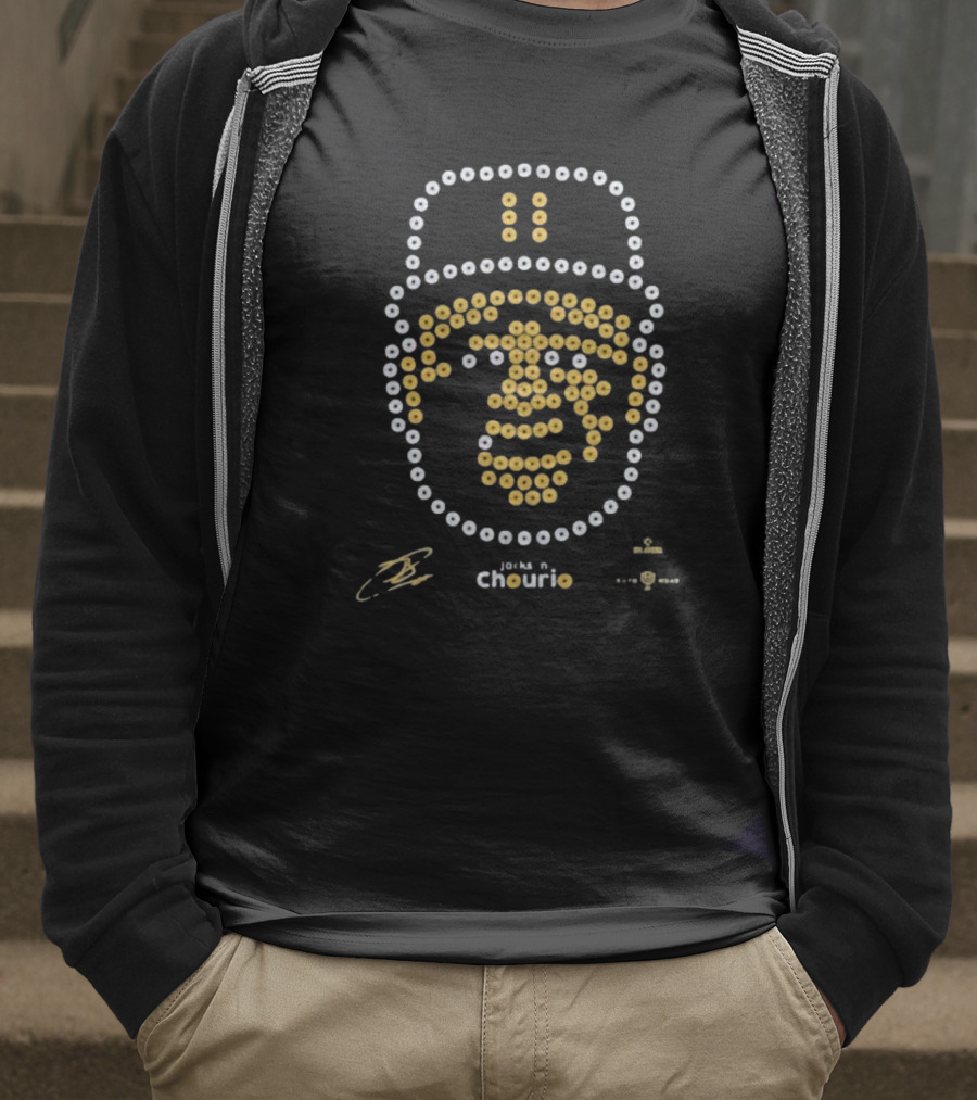 Jackson Chourio 11 Bead Face Design T-Shirt