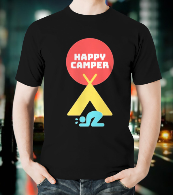 Jim Gaffigan Happy Camper Tent Emoji T-Shirt