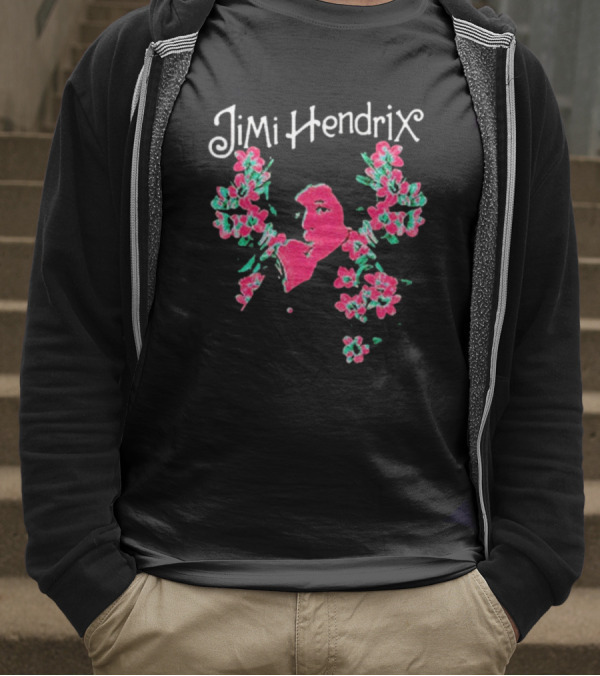 Jimi Hendrix Pink Floral I Am Experienced T-Shirt