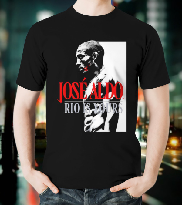 José Aldo Rio Is Yours Retro Black And White Profile T-Shirt