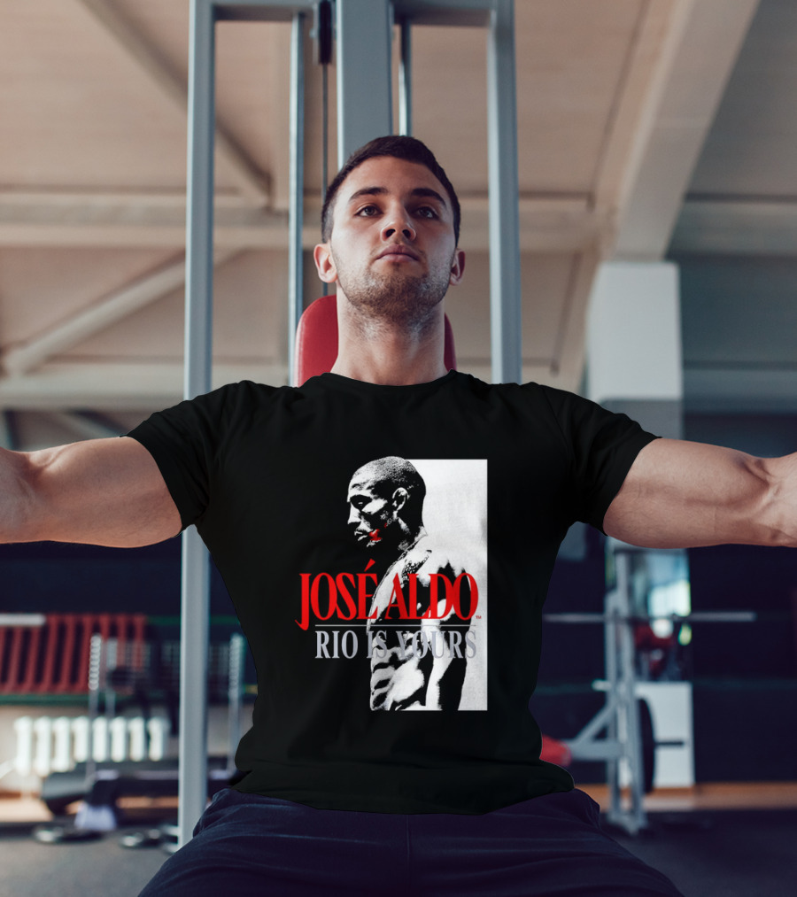 José Aldo Rio Is Yours Retro Black And White Profile T-Shirt