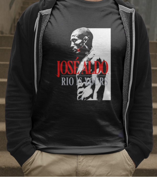José Aldo Rio Is Yours Retro Black And White Profile T-Shirt