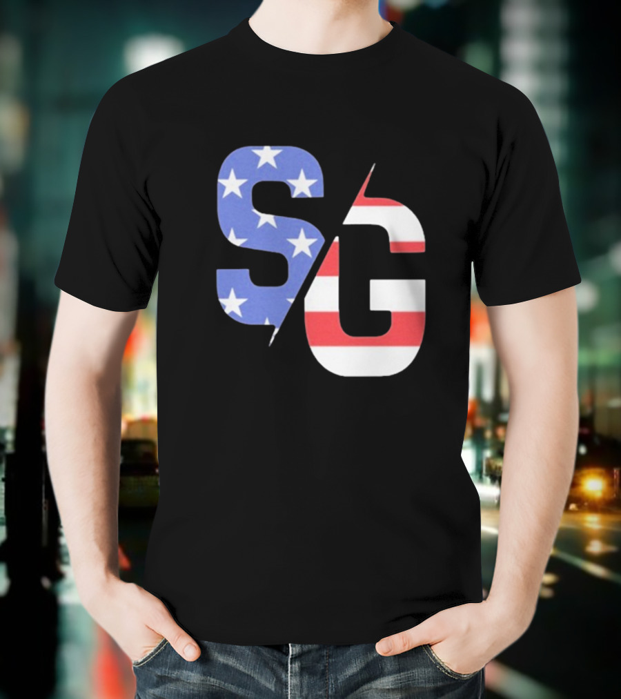 Justin Swanstrom Racing SG Stars Stripes Merica Flag T-Shirt